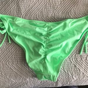 Victoria’s Secret Mint Ruched Swim Bottoms Large